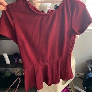 maroon peplum forever 21